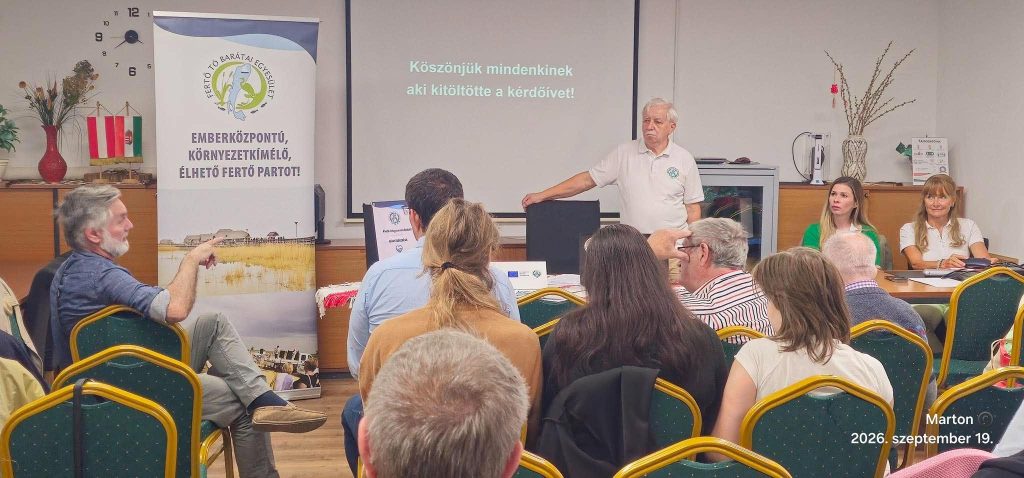 Major Gyula, a Fertő tó Barátai Egyesület elnökének előadása